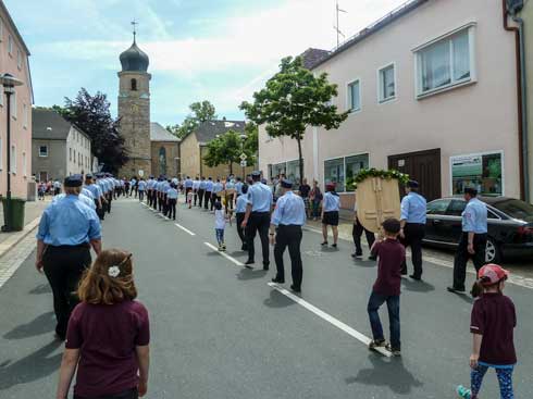 Während des Festzuges in Rehau