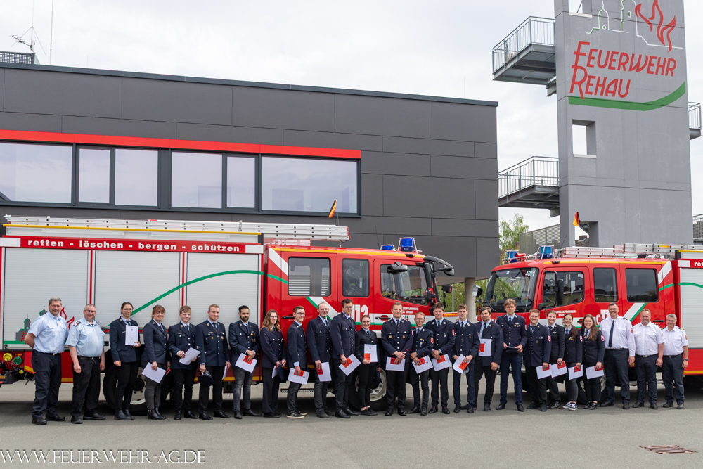 Truppführerabschluss bei der Feuerwehr Rehau
